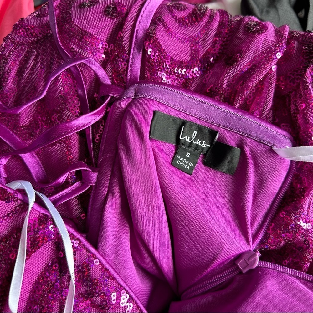 LULU’S GLAMOROUS INTRIGUE SEQUIN STRAPLESS MINI DRESS - Picture 15 of 15